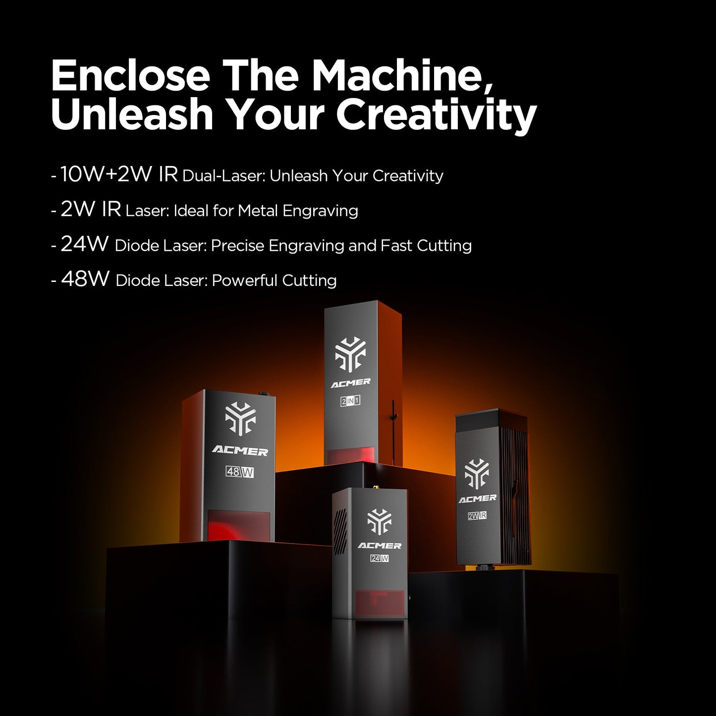 ACMER P3 24W Diode Enclosed Laser Engraver