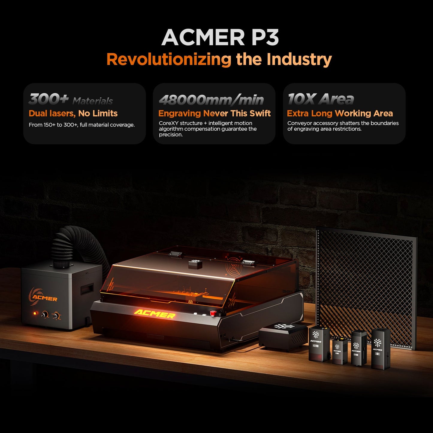 ACMER P3 24W Diode Enclosed Laser Engraver