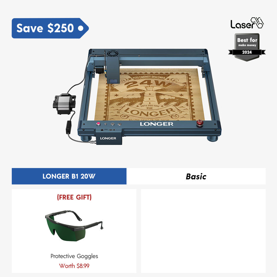 Longer Laser B1 20W Engraving Machine(22-24W Output Power)