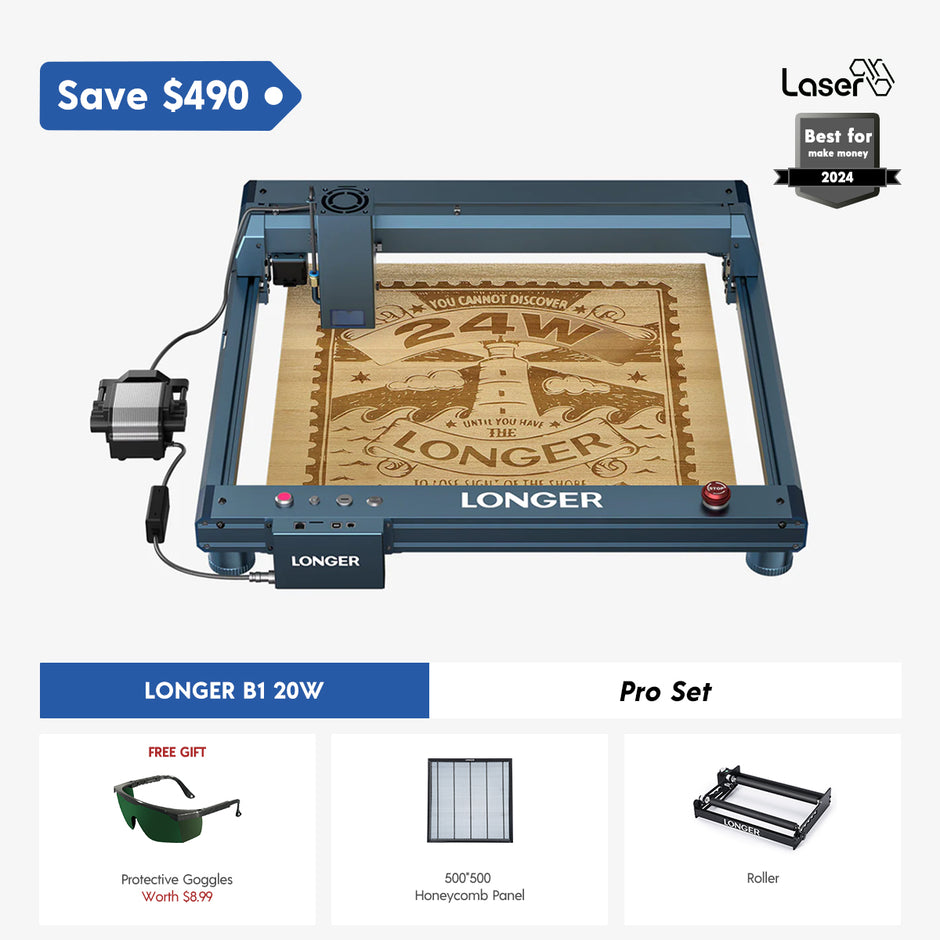 Longer Laser B1 20W Engraving Machine(22-24W Output Power)