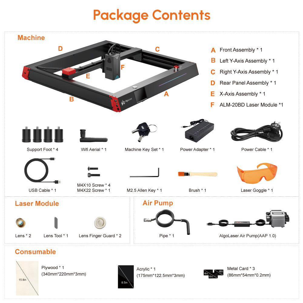 AlgoLaser Delta 22W Diode Laser Engraver