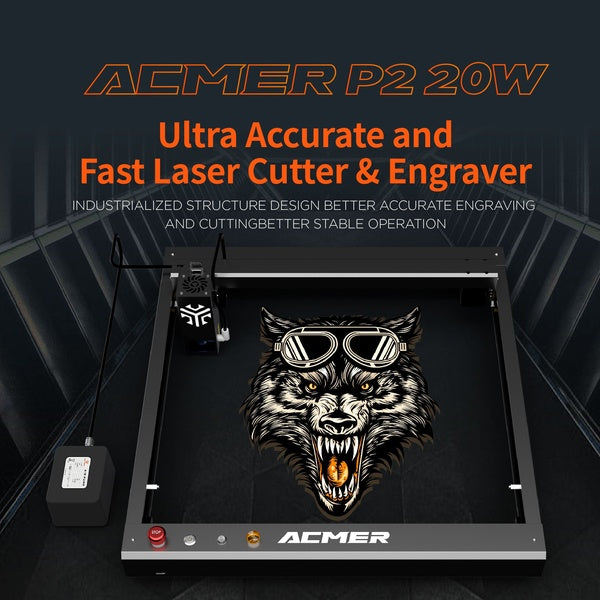 The ACMER P2 20W Laser Engraver and Cutter Machine with Automatic Air Assist Pump is ultra accurate and fast.