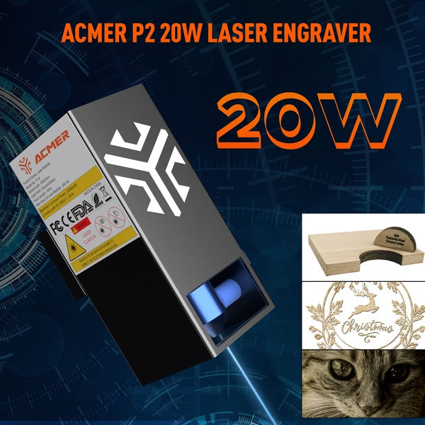 ACMER P2 33W Laser Engraver Cutter with Auto Air Assist