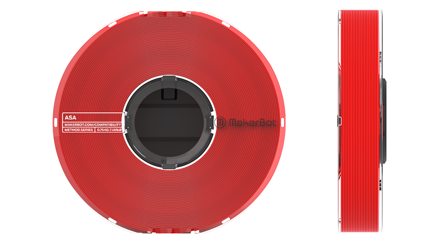 MakerBot METHOD X ASA Filament Red (.65kg, 1.43lb)