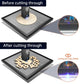 A before and after picture of cutting through products with the ACMER Honeycomb Board