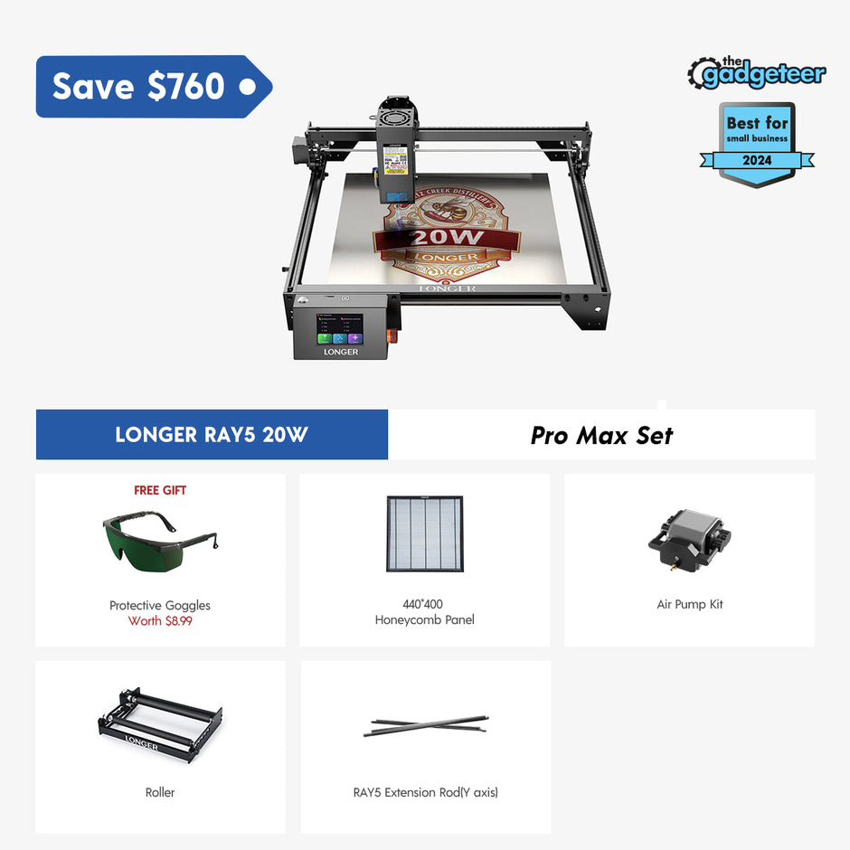 Longer RAY5 20W Laser Engraver(22-24W Output Power)