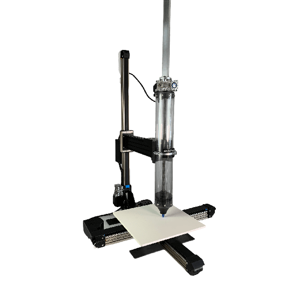 3D Potterbot 10 XL ceramic printer, 3600ml or 4000ml extruder with WiFi or Ethernet connection, front view.